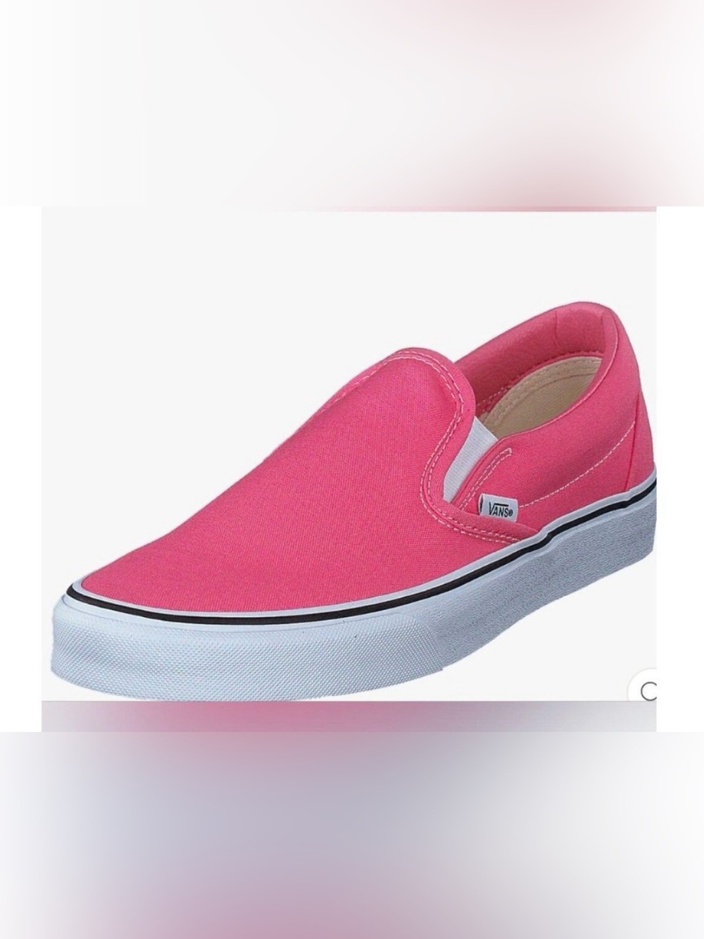 Vans Slip-On Canvas Sneakers in Hot Pink